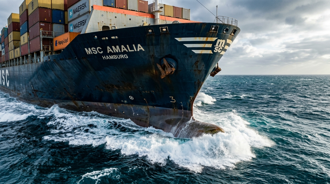 Ocean freight container ship and global seafreight logistics
